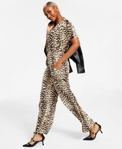 INC International Concepts Women's Animal-Print Flutter-Sleeve Jumpsuit, Created For Macy's -Anne Klein Sales Store 22981678 fpx