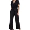 INC International Concepts Women's V-Neck Flutter-Sleeve Jumpsuit, Created For Macy's
