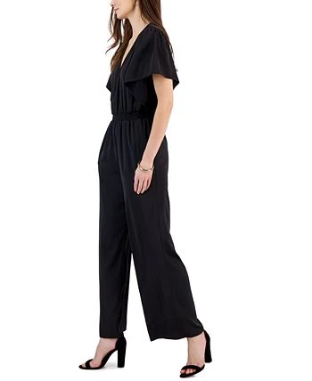 INC International Concepts Women's V-Neck Flutter-Sleeve Jumpsuit, Created For Macy's 2 INC International Concepts Women's V-Neck Flutter-Sleeve Jumpsuit, Created For Macy's - Image 2