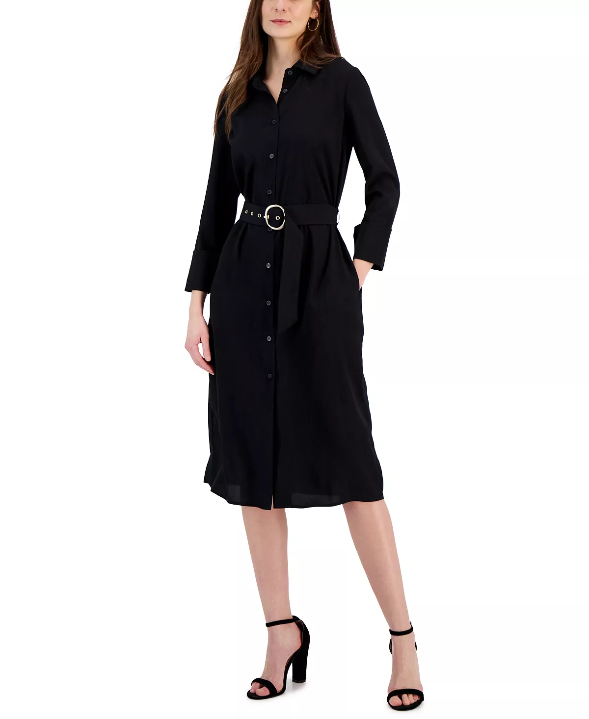 INC International Concepts Women's Belted Shirtdress, Created For Macy's 5 INC International Concepts Women's Belted Shirtdress, Created For Macy's - Image 5
