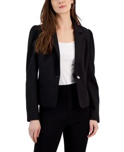 INC International Concepts Women's Puff-Shoulder One-Button Blazer, Created For Macy's
