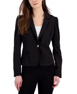 INC International Concepts Women's Puff-Shoulder One-Button Blazer, Created For Macy's -Anne Klein Sales Store 22982067 fpx