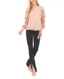 Vince Camuto Women's Off The Shoulder Balloon-Sleeve Top -Anne Klein Sales Store 22984162 fpx