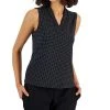 Anne Klein Women's Triple-Pleat Sleeveless V-Neck Blouse