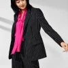 Anne Klein Women's Pinstripe Notched-Collar Jacket
