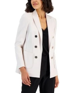 Anne Klein Women's Compression Faux Double-Breasted Jacket