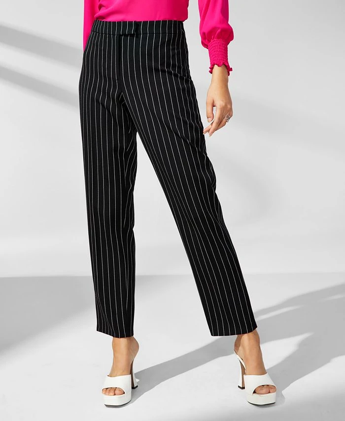 Anne Klein Women's Pinstripe Straight-Leg Pants 1 Anne Klein Women's Pinstripe Straight-Leg Pants