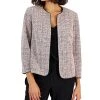 Anne Klein Women's Stretch Jacquard Tweed Cardigan Jacket