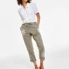 Style & Co Women's Floral Embroidered Pants, Created For Macy's