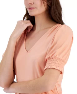 INC International Concepts Smocked-Trim Top, Created For Macy's -Anne Klein Sales Store 22986867 fpx