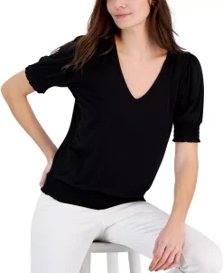 INC International Concepts Smocked-Trim Top, Created For Macy's -Anne Klein Sales Store 22986869 fpx
