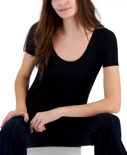 INC International Concepts Women's Scoop-Neck T-Shirt, Created For Macy's -Anne Klein Sales Store 22986925 fpx