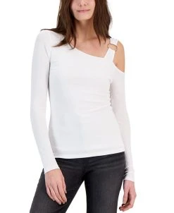 INC International Concepts Women's One-Shoulder Asymmetric Top, Created For Macy's