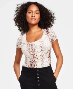 Bar III Women's Snake-Embossed Scoop-Neck Bodysuit, Created For Macy's 6 Bar III Women's Snake-Embossed Scoop-Neck Bodysuit, Created For Macy's -Anne Klein Sales Store 22988133 fpx