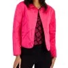 Anne Klein Women's Diamond-Quilted Collarless Jacket