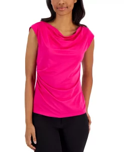 Anne Klein Women's Cap-Sleeve Cowlneck Blouse -Anne Klein Sales Store 22988870 fpx