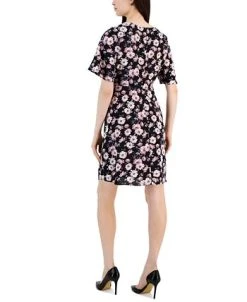 Connected Women's Floral-Print Round-Neck Sheath Dress -Anne Klein Sales Store 22996086 fpx
