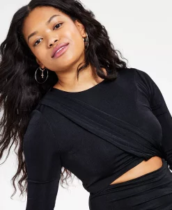 Bar III Women's Twist Cutout Long-Sleeve Bodycon Dress, Created For Macy's 8 Bar III Women's Twist Cutout Long-Sleeve Bodycon Dress, Created For Macy's -Anne Klein Sales Store 22997611 fpx