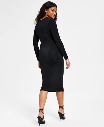 Bar III Women's Twist Cutout Long-Sleeve Bodycon Dress, Created For Macy's 2 Bar III Women's Twist Cutout Long-Sleeve Bodycon Dress, Created For Macy's - Image 2