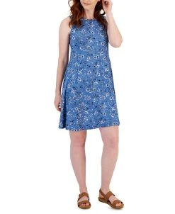 Style & Co Women's Printed Sleeveless Flip-Flop Dress, Created For Macy's