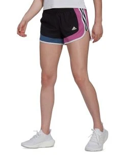 ADIDAS Women's Marathon 20 Colorblocked Pull-On Running Shorts