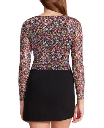 Steve Madden Women's Luna Floral-Print Long-Sleeve Top 2 Steve Madden Women's Luna Floral-Print Long-Sleeve Top - Image 2