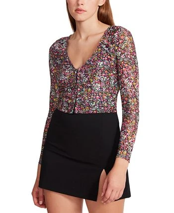 Steve Madden Women's Luna Floral-Print Long-Sleeve Top 3 Steve Madden Women's Luna Floral-Print Long-Sleeve Top - Image 3
