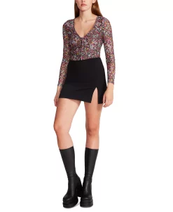 Steve Madden Women's Luna Floral-Print Long-Sleeve Top 8 Steve Madden Women's Luna Floral-Print Long-Sleeve Top -Anne Klein Sales Store 23021985 fpx