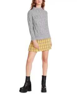 Steve Madden Women's Olive Cable-Knit Pullover Sweater -Anne Klein Sales Store 23022022 fpx