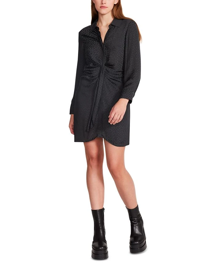 Steve Madden Women's Curious Leopard-Print Twist-Front Dress 1 Steve Madden Women's Curious Leopard-Print Twist-Front Dress