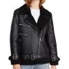 Steve Madden Women's Quinn Faux Leather Lined Moto Jacket
