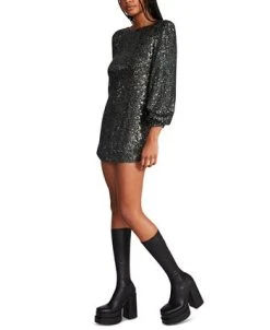 Steve Madden Women's Delorean Sparkling Puff-Sleeve Mini Dress -Anne Klein Sales Store 23022206 fpx