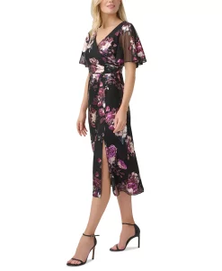 Adrianna Papell Women's Floral-Print Midi Dress -Anne Klein Sales Store 23033661 fpx