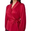 Adrianna Papell Women's Shawl-Collar Tie-Waist Wrap Shirt