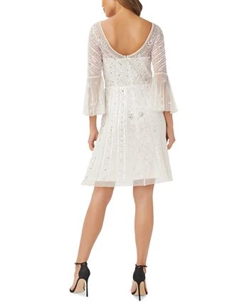 Adrianna Papell Women's Illusion-Detail Flare-Sleeve A-Line Dress 2 Adrianna Papell Women's Illusion-Detail Flare-Sleeve A-Line Dress - Image 2