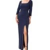 Adrianna Papell Women's Metallic Square-Neck Gown