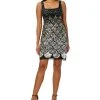 Adrianna Papell Women's Sequined Beaded Sheath Dress