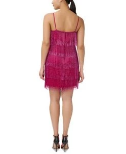 Adrianna Papell Women's Beaded Fringe Shift Dress 10 Adrianna Papell Women's Beaded Fringe Shift Dress -Anne Klein Sales Store 23034329 fpx