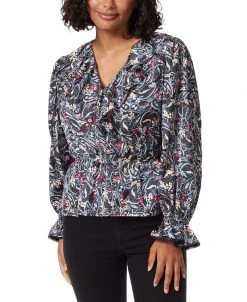 Sam Edelman Women's Ruffled V-Neck Top