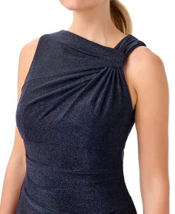 Adrianna Papell Women's Metallic Ruched Sheath Dress 6 Adrianna Papell Women's Metallic Ruched Sheath Dress -Anne Klein Sales Store 23034466 fpx