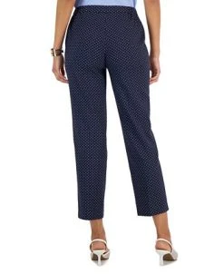 Kasper Women's Stretch-Jacquard Polka-Dot Straight-Leg Cropped Pants -Anne Klein Sales Store 23035431 fpx