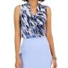 Kasper Women's Printed Sleeveless Twisted-Neck Top