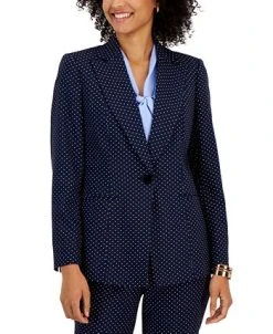 Kasper Women's Stretch Jacquard Dot-Print Blazer -Anne Klein Sales Store 23035464 fpx