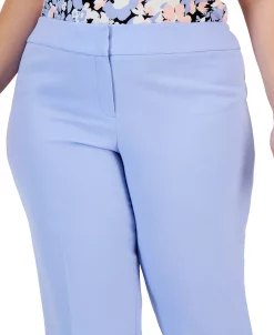 Kasper Plus Size Stretch Crepe Mid-Rise Ankle Pants -Anne Klein Sales Store 23046001 fpx