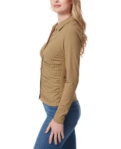 Jessica Simpson Women's Wren Collared Button-Up Top -Anne Klein Sales Store 23046697 fpx