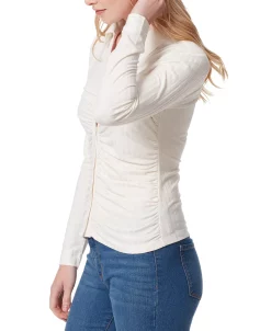Jessica Simpson Women's Wren Collared Button-Up Top -Anne Klein Sales Store 23046779 fpx