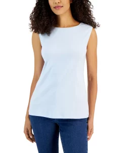 Karen Scott Cotton Boat-Neck Tank Top, Created For Macy's -Anne Klein Sales Store 23047814 fpx