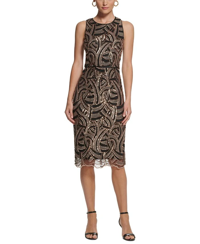 Vince Camuto Women's Sequin-Pattern Bodycon Dress 1 Vince Camuto Women's Sequin-Pattern Bodycon Dress