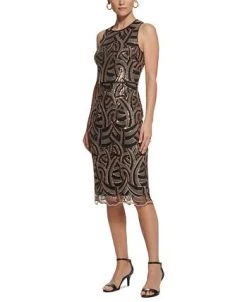Vince Camuto Women's Sequin-Pattern Bodycon Dress 7 Vince Camuto Women's Sequin-Pattern Bodycon Dress -Anne Klein Sales Store 23048482 fpx