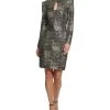Vince Camuto Women's Mock-Neck Long-Sleeve Metallic Dress